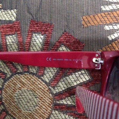 MARC by Marc Jacobs Red Cranberry Striped Sunglasses MMJ096  display picture 1