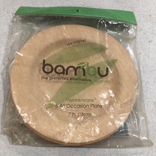 8x Bambu the preferred alternative naturally occasion plates 7” 18cm never used