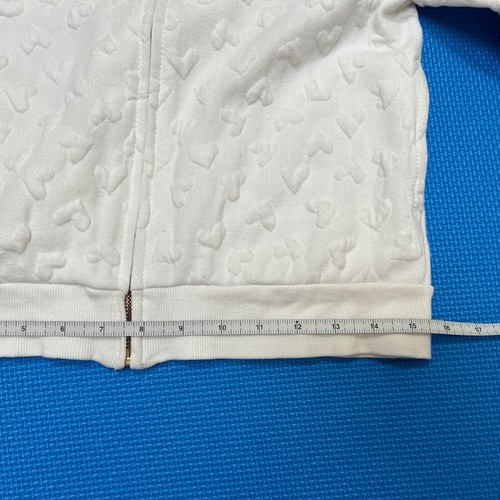 Gymboree Girls Size L 10-12 White Jacket With Hearts Zipper 2 Side Pockets EUC - Picture 13 of 16