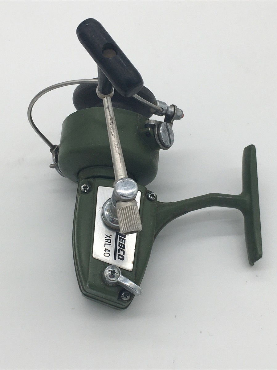 Rare Vintage Zebco XRL 40 Green Spinning Reel Fishing Collectible
