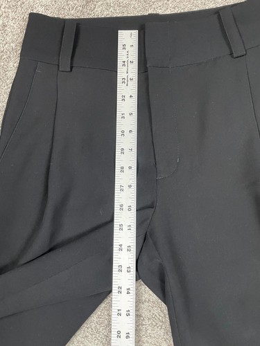 Vince Pants Womens 2 Black Pleated Trouser Straight Leg Business Office Academia - Picture 6 of 9