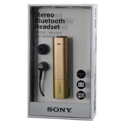 Sony SBH54 NFC Stereo Bluetooth HD Voice Noise Cancellation Headset FM - Gold