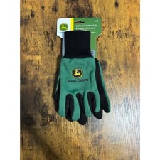 John Deere Kids Green Gardening Gloves Non-Slip One Size