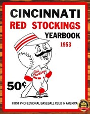 1953 Cincinnati Red Stockings - Rare - Metal Sign 11 x 14