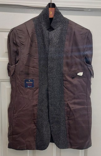 BROOKS BROTHERS 1818 FITZGERALD MENS HERRINGBONE WOOL 2-BUTTON JACKET SIZE 42 R - Picture 10 of 14