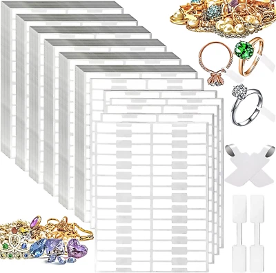 MotBach 2000 Pcs Blank Jewelry Price Tags Jewelry Stickers Necklace Ring Jewelr