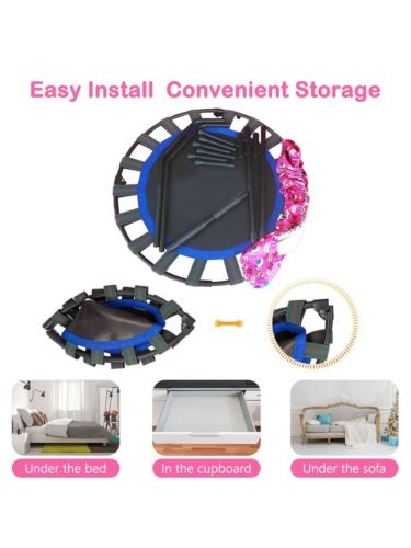 36 - Inch Kids Christmas Trampoline w/Handle & Safety Cover for Indoor/Outdoor - Picture 19 of 54