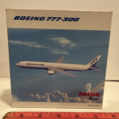 1:500 Herpa Wings United Airlines Factory Model Boeing 777 300 Scale Jet Pilot