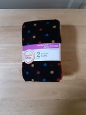 Wonder Nation Toddler Girls  2 Pack Tights Size 18-36 Mo.  NEW WITH TAGS