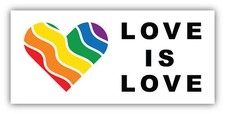 Love Is Love LGBT Rainbow Vinyl Sticker Decal