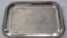 Vassoio Acciaio Placcato Argento Vintage Anni 90. Usato Buone Condizioni