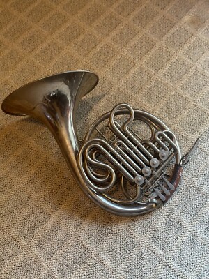 French Horn, double By Karl Zeiss & Company, nickel plated w