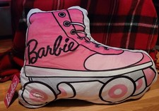 Barbie Roller Skate Kids Decorative Bed Pillow, Pink...