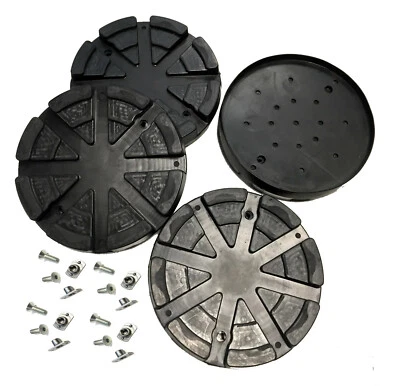 4 Stück Gummiteller Gummiauflage Nussbaum Hebebühne inkl. Befestigungsatz