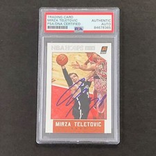 2015-16 NBA Hoops #36 Mirza Teletovic Signed Card PSA Slabbed Suns