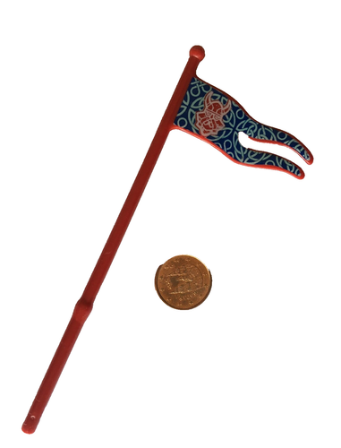 Playmobil Miniature Blue & Red Viking flag - C10 - Picture 2 of 2