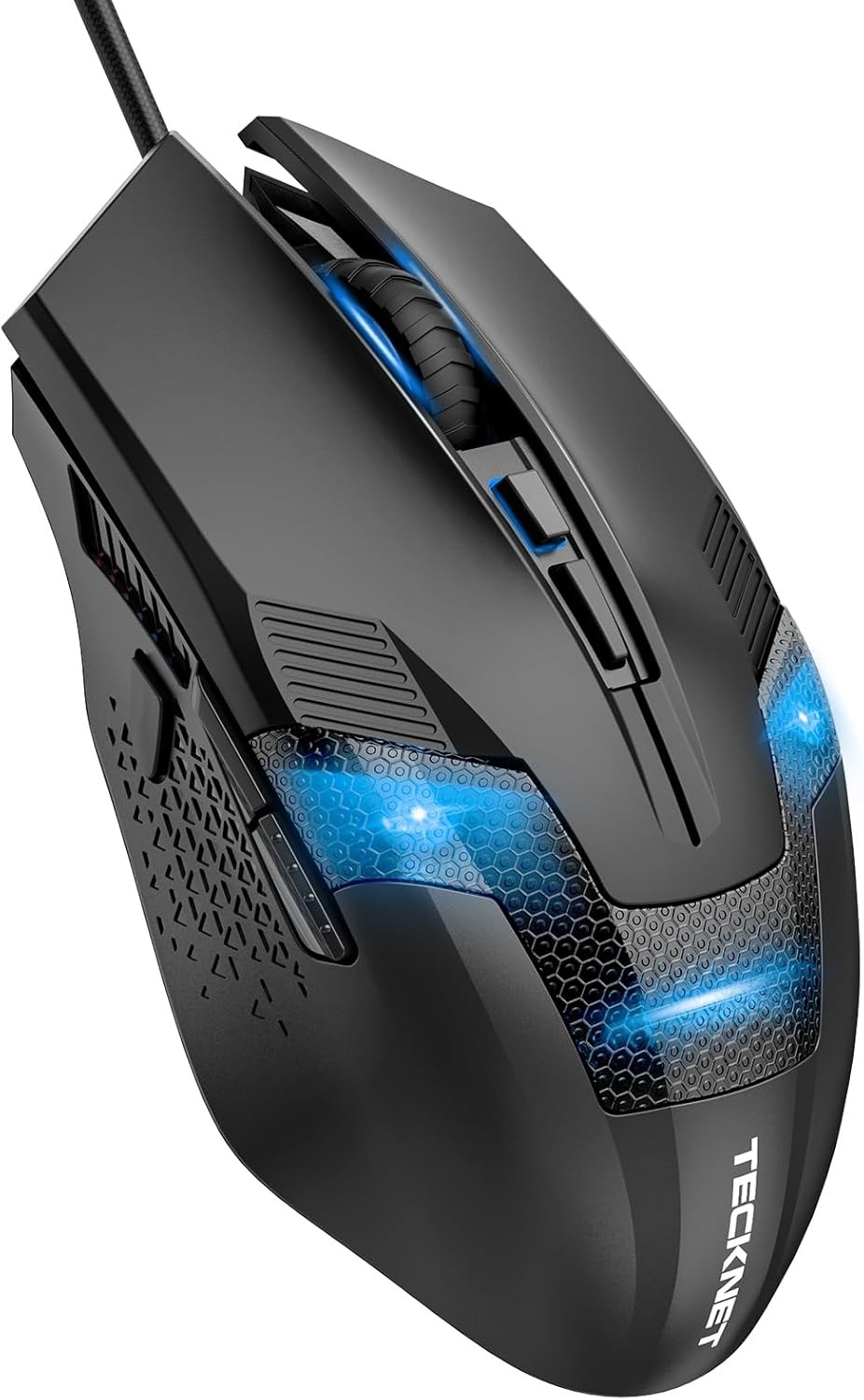 TECKNET Wired Gaming Mouse, 8000 DPI Adjustable Optical Sensor USB Computer Mou