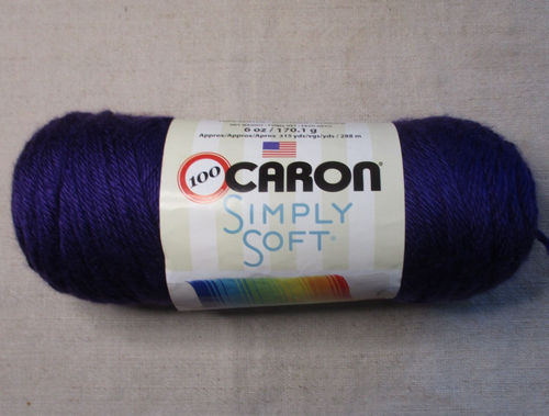 CARON Simply Soft, Purple, 6 oz, 315 yds, 100% Acrylic, No Dye Lot - Picture 7 of 7