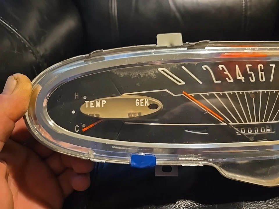 1961 1962 63 AMC Rambler American velocímetro, grupo de temperatura de combustible y agua 0 millas Foto 4 de 4