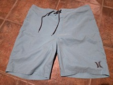 Hurley Men’s 34 Teal/Aqua Surf Swim Beach Board Shorts