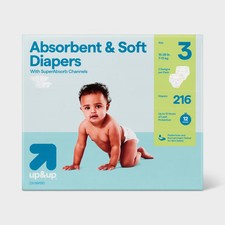 Disposable Diapers - Size 3 - 216ct - up up