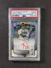 2025 Bowman Chrome Diego Tornes Auto Black & White Shimmer RED INK PSA 10 SSP