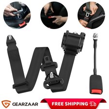 4m Long Strap Universal 3 Point Seat Belts Safty Belt Adjustable Retractable UK