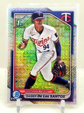 2024 Bowman Chrome 1st Daiber De Los Santos HTA Mojo Refractor Silver ROOKIE RC