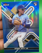2022 Topps Finest Bobby Witt Jr Blue Refractor RC /150 #62 Team Color Match