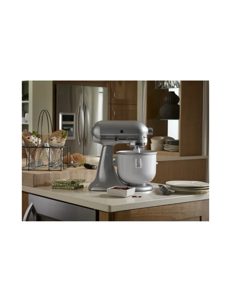 KitchenAid Ice Cream Maker Attachment-Excludes 7, 8,and most 6 Quart,Fits 5 to 6 - Image 4 of 4