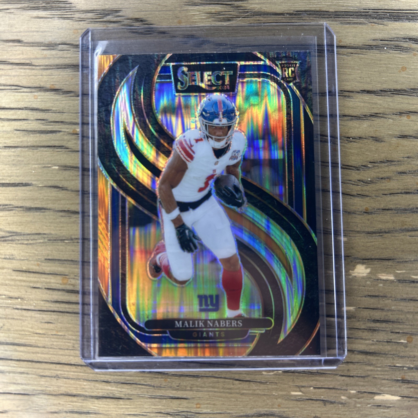 2024 Panini Select - Premier Level Malik Nabers #116 Black & Orange Shock