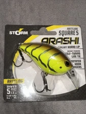 Storm Crankbait Lure Arashi Silent Square 5, Mossy Chartreuse Crawdad / NEW