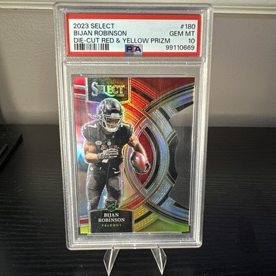 PANINI PRIZM ガビ PSA10 ルーキー 35枚限定 2023 Panini -Premier Level Bijan Robinson #180 Red & Yellow Prizm