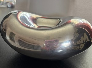 Stainless bowl resembling Chicago Cloud Gate/Bean 8 inches long