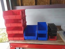 Uline Stackable Bins Plastic Storage Organizers S-12417 S-12416 S-20581 Bulk Lot