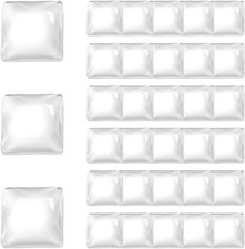 44 Pcs 25mm Square Glass Cabochons Flat Back Clear Dome Tiles DIY Craft Jewelry