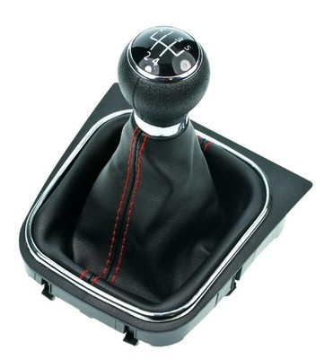 Schaltsack Schaltmanschette VW Golf 5 V 6 VI GTI look Schaltknauf ROT Rahmen 