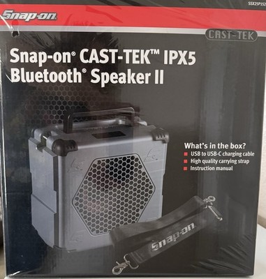 Snap-on CAST-TEK IPX5 Bluetooth Speaker II Powerbank Strap Gray