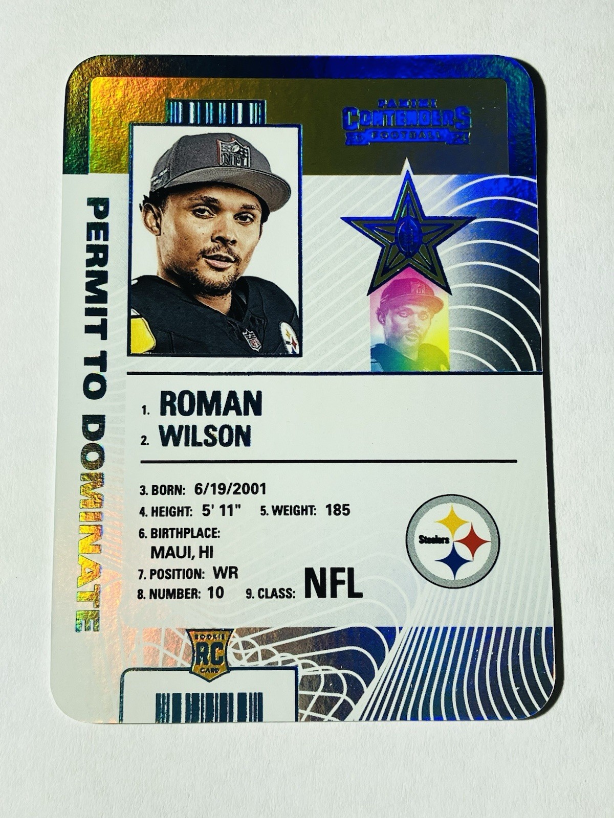 2024 Panini Contenders Permit To Dominate Roman Wilson (RC) Case Hit 💎SSP #39