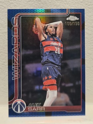 2025-26 Topps Chrome Update Alex Sarr Basketball Blue 100/150 Wizards