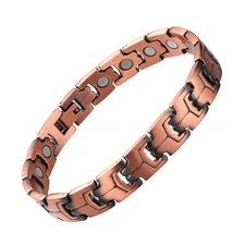 Gorgeous Pure Copper Magnetic Bracelet Men Women Arthritis Pain Relief Energy