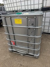 Food Grade 1000 litre ibc water storage tank. Galvanised, Steam Cleaned