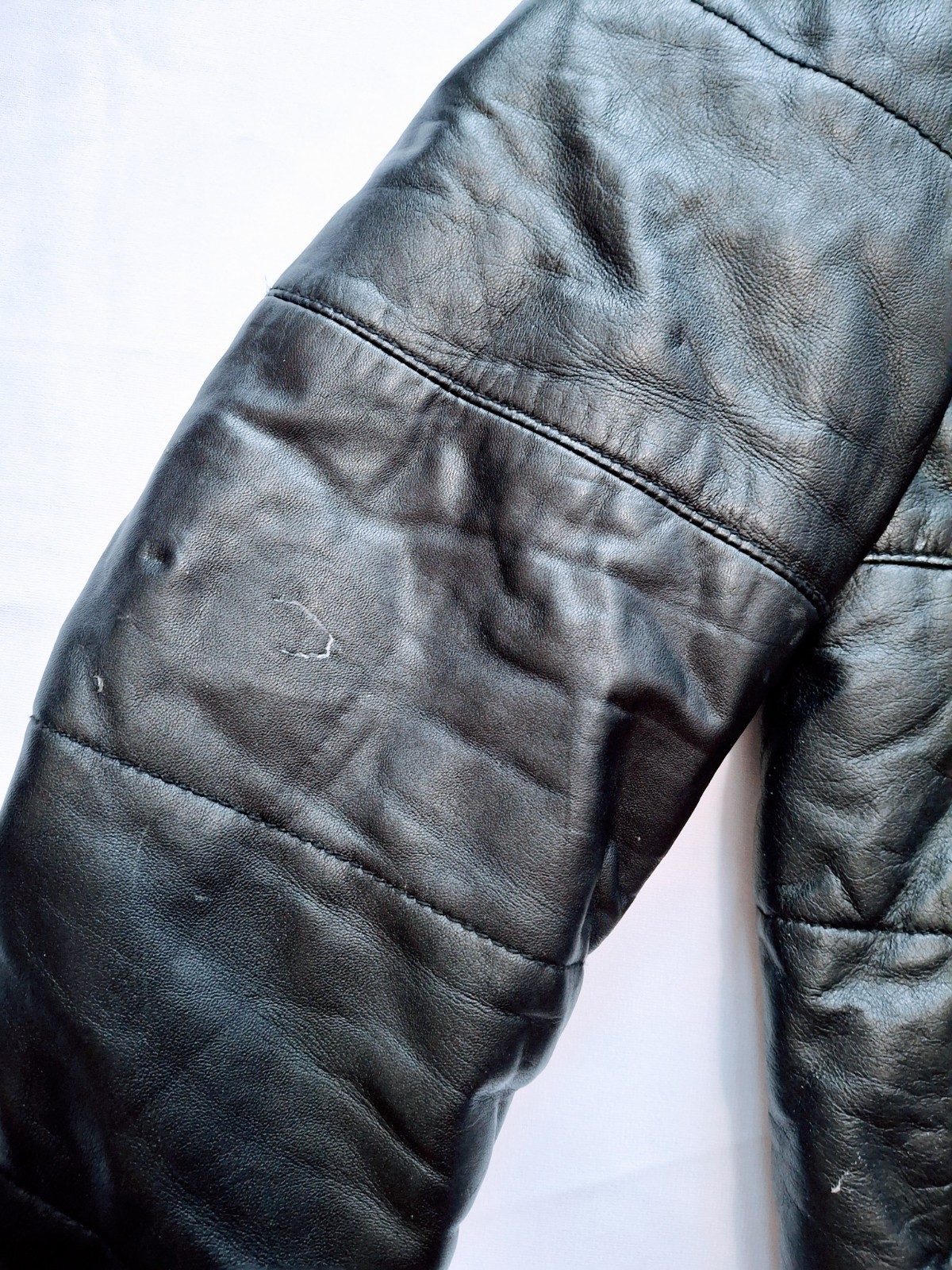 Zara, Misfits Leather Bomber Down Jacket Size L (40) image 10