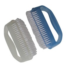 Coralpearl Nail Brushes X 2 for 2 Count (Pack of 1), Half Clear Blue, White