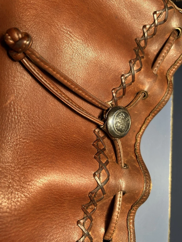 Brighton Cowgirl Western Leather Bucket Bag Distressed Brown Shoulder crossbody - Image 3 of 4