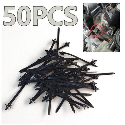 Universal Push Mount Cable Zip Ties Car Wire Harness Loom Routing Retainer Clips