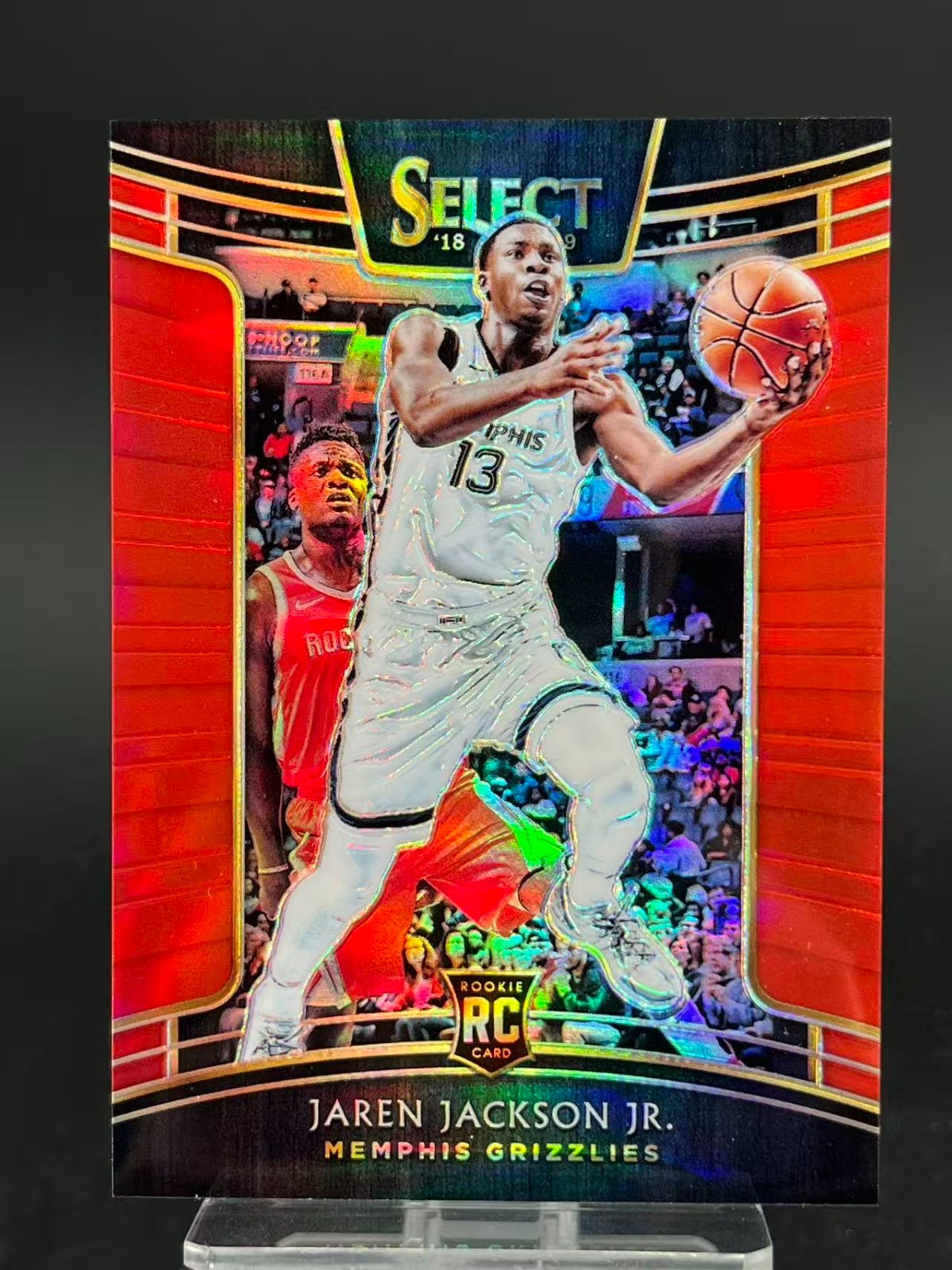 2018-19 Panini Select Concourse Red Prizm /199 Jaren Jackson Jr #35 Rookie RC