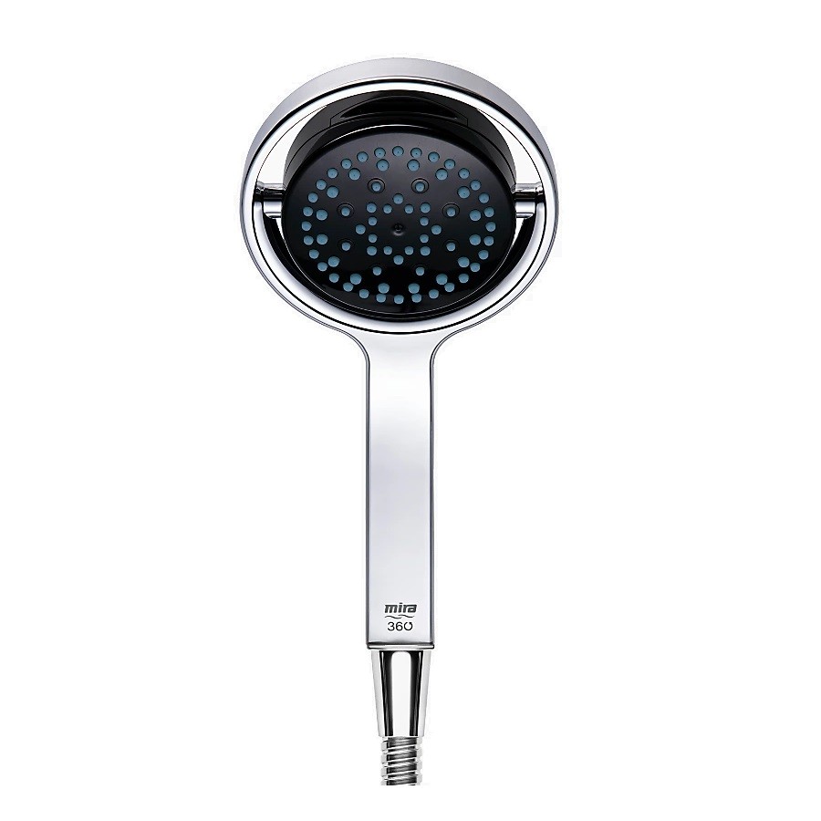 Mira 360+ NEW Platinum 4 Spray Mode Deluxe 130mm Flip Shower Head - 2.1981.018