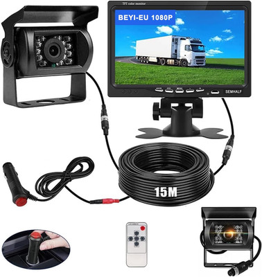 BEYI 1080P Auto Rückfahrkamera Kit - 7'' LCD HD Bildschirm IP68 wasserdicht kabelgebunden
