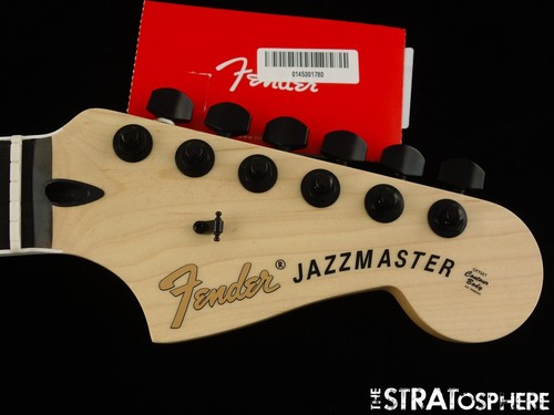 Fender JIM ROOT Jazzmaster V4 NECK & LOCKING TUNERS Bound Guitar Thin "C" Ebony - Picture 1 of 6